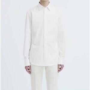 NEW TIGER OF SWEDEN adley t long sleeve shirt in pure white